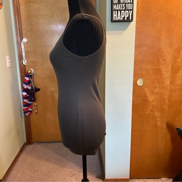 Eileen Fisher dark green basic tank top scoop neck size S - Picture 4 of 7